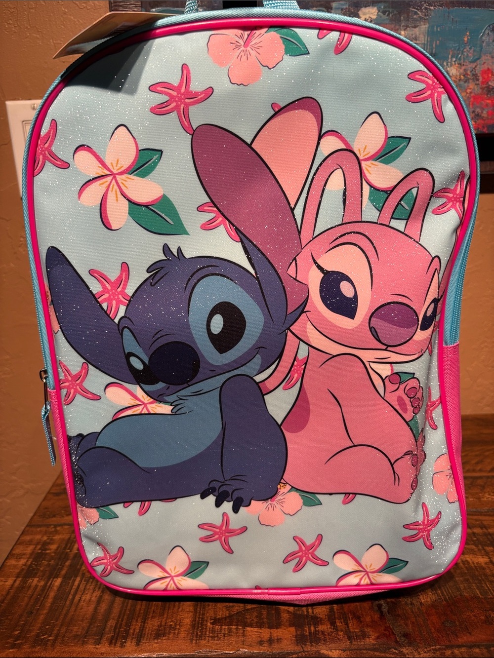Disney NWT Lilo & Stitch Pink & Blue Kids Backpack with Matching Lunch Box - Picture 3 of 7